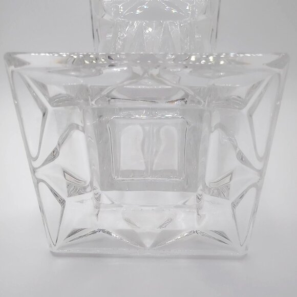 Quad Prism Candle Holder Vase Pillar Pedestal Reversible Clear Crystal 7" Vase - Picture 6 of 10
